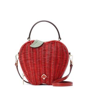 Kate Spade Honeycrisp Apple Red Wicker Basket Crossbody